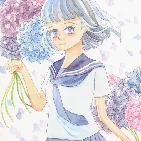紫陽花の風船
