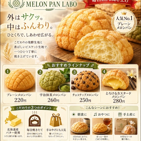 メロンパン専門店のポスター