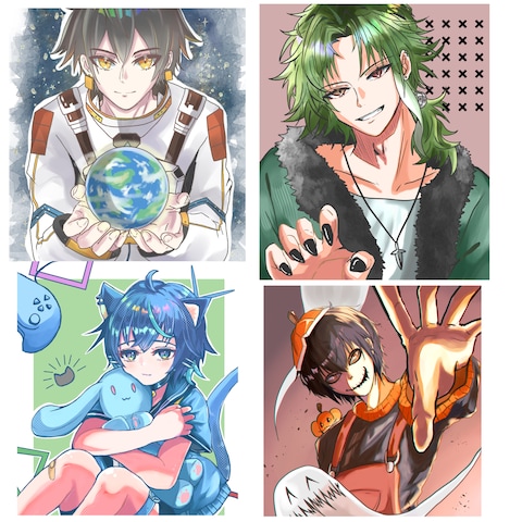 男性一枚絵
