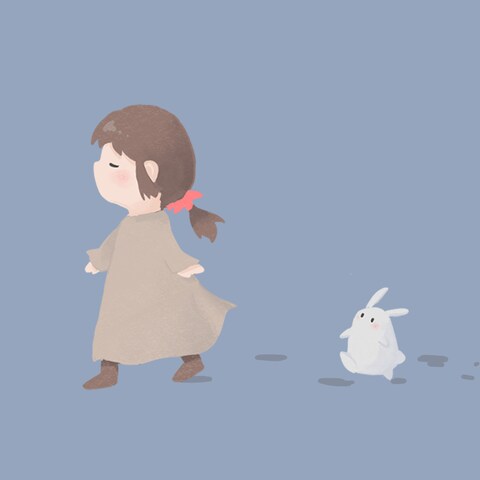うさぎと女の子