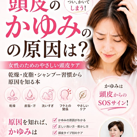 Kindle制作｜頭皮ケア本「かゆみの原因」女性向け事例
