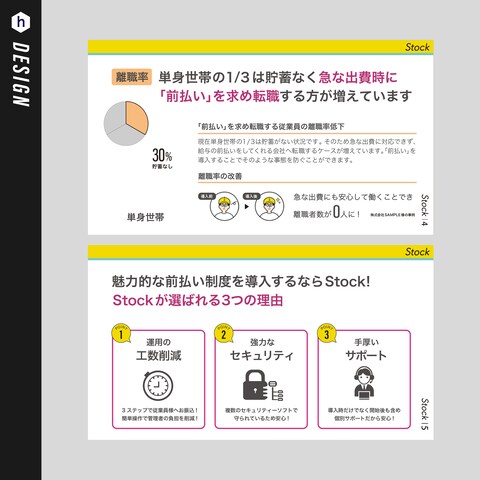 デザイン×マーケティングの経験を活かし資料を作成します