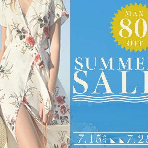 「SUMMER SALE」広告バナー（架空）
