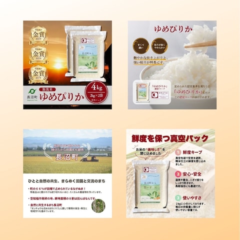 さとふる・ふるなびに掲載する お米（ゆめぴりか）の商品画像
