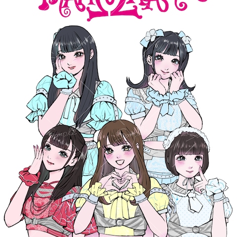 アイドル・まほらま様Tシャツイラスト
