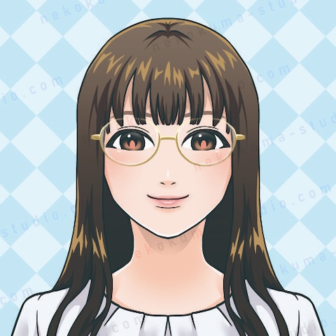 女性のビジネス用似顔絵