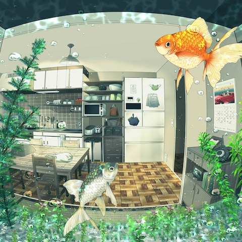 金魚目線のキッチン