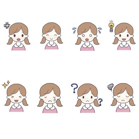 女の子のアイコンセット