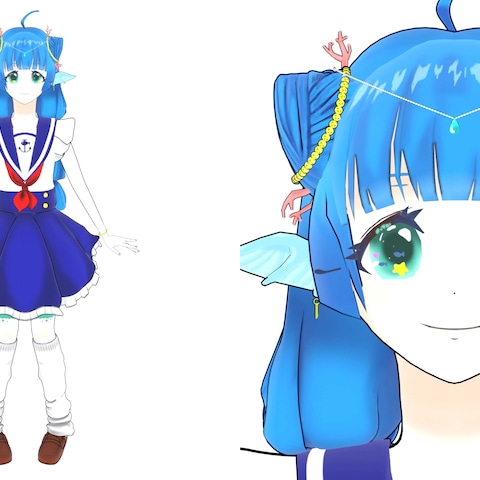 Vtuber 海老名あお様 ３Dモデルの作成