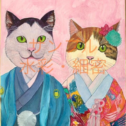 ペットイラストの作成例です。