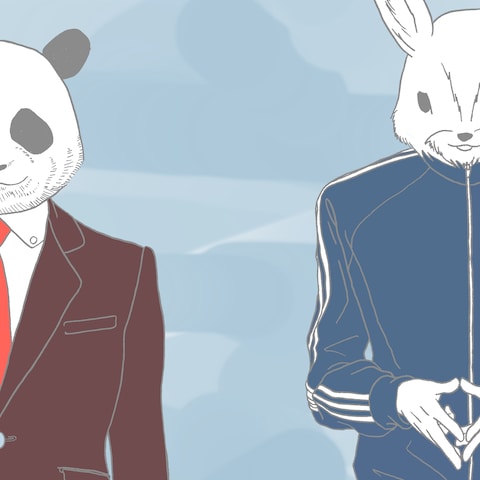 オリジナル作品「ウサギ君とパンダさん」