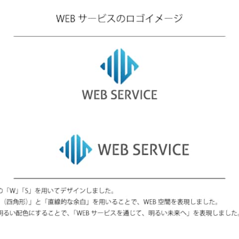 ロゴデザインのイメージ（WEBサービス）
