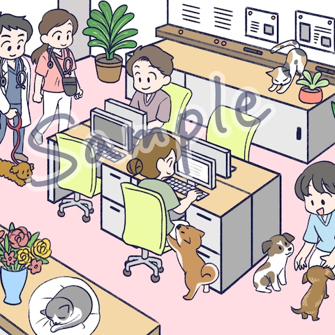 病院オフィスのイラスト
