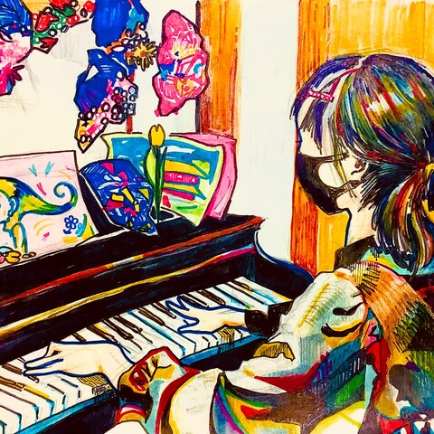 ピアノを弾いてる女の子