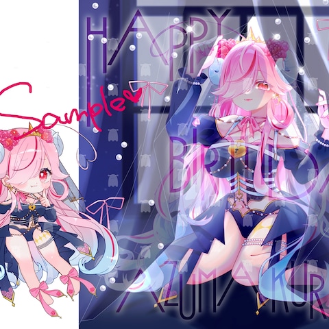 VTuber活動用新衣装・誕生日記念イラスト