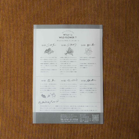 お花屋さんの説明書