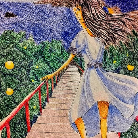 イラスト作成　絵画　人物画