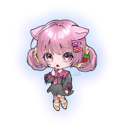 ゲームのアバターデフォルメイラスト