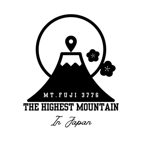 富士山をモチーフとしたTシャツのデザイン