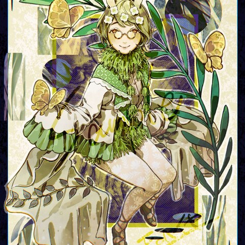 一枚絵イラスト