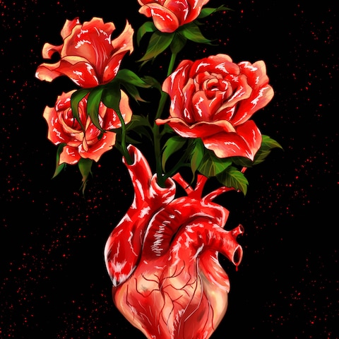 心臓と薔薇