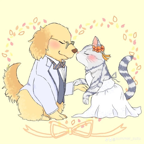 猫ちゃん×ワンちゃん
