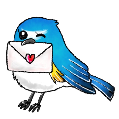 ラブレターをお届けする青い鳥さん