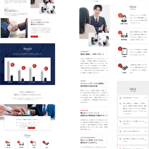 会計事務所HPサイトの制作（デザイン＆コーディング）
