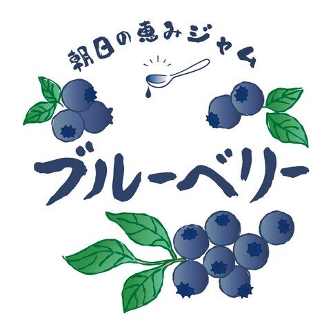 ブルーベリージャムのパッケージ。自宅コピー機でも綺麗に印刷！