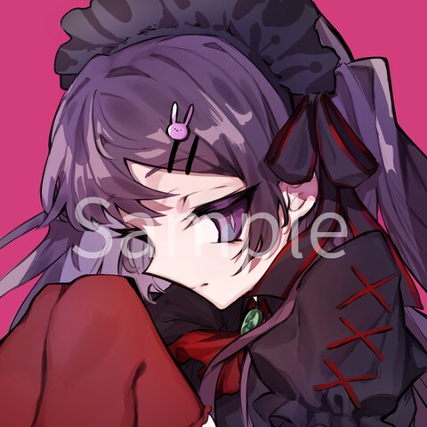 【サンプル 厚塗り風】SNSアイコン用　オリジナルイラスト