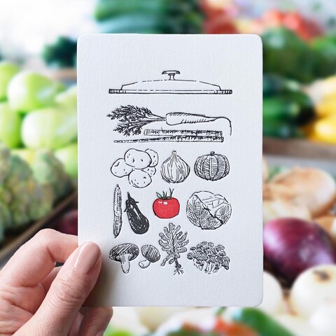 お野菜ポストカード（活版印刷）