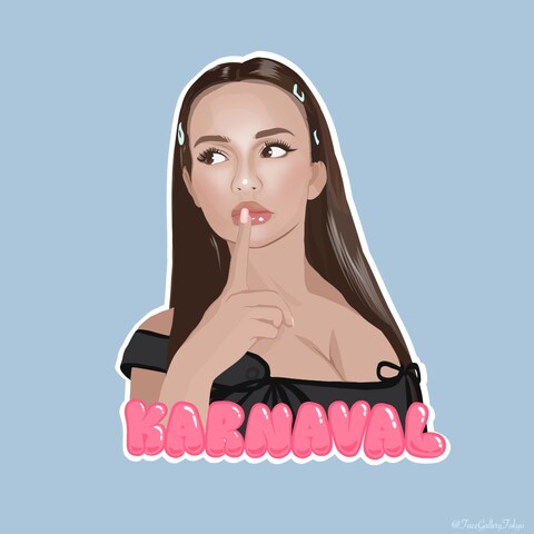 ステッカー風似顔絵イラスト