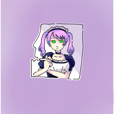 イラスト/タバコを吸うメイド
