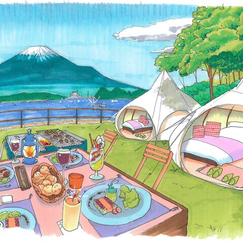 富士山麓グランピングのイメージ図