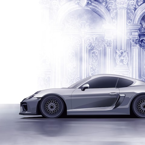 Porshe Cayman/イラスト制作例