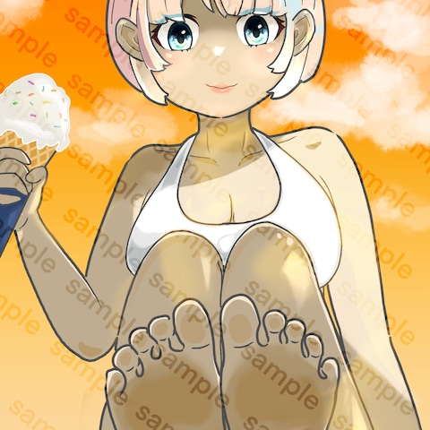 アイスクリームと女の子(デジタル)