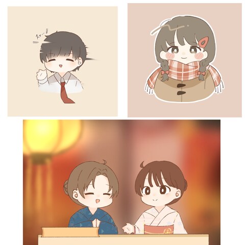 デフォルメキャラのイラスト