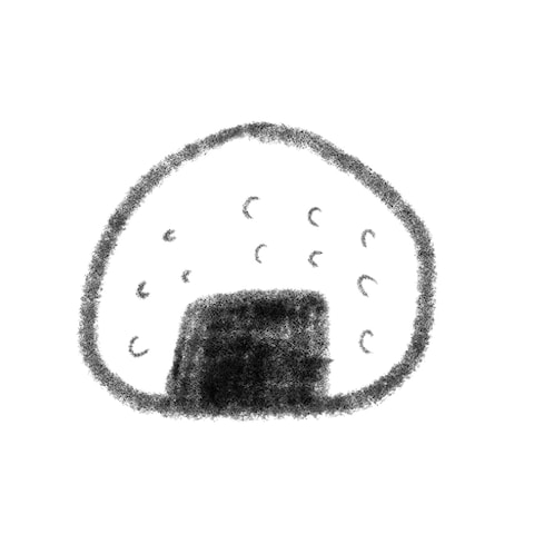 手描き風 モノクロイラスト