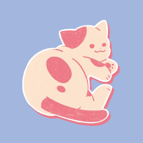 落書き風猫のイラスト アイコンにオススメ