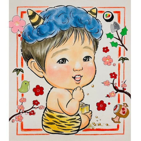 行事似顔絵〜節分〜