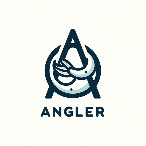 釣り具メーカー「アングラー」のロゴ案