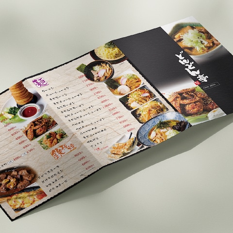居酒屋のメニュー表デザイン