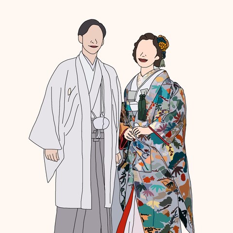 ウエディングイラスト　-和装-