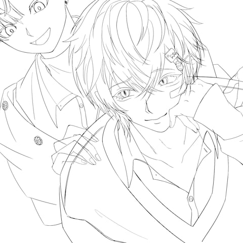 趣味絵 VTuber 1枚絵制作中