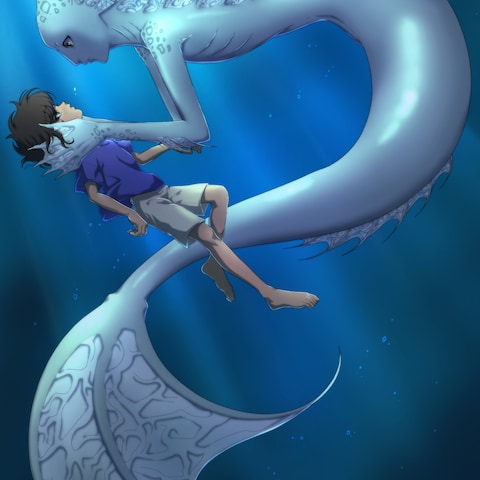半魚人と少年