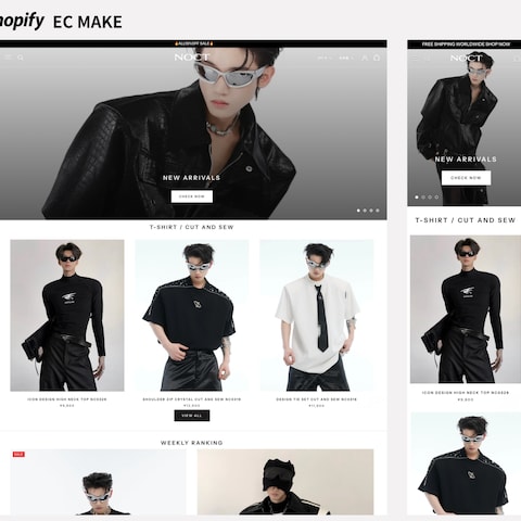 メンズアパレルECサイト｜Shopify (越境対応)
