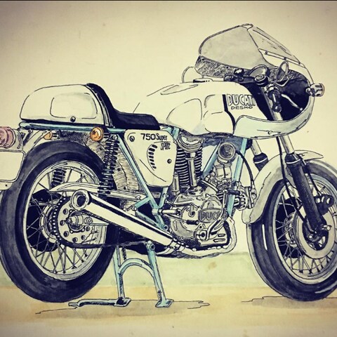バイク DUCATI750SS