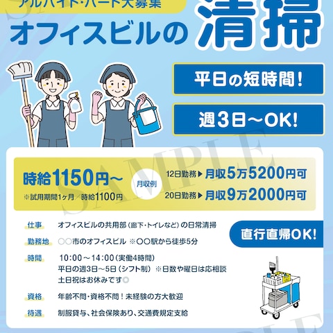 求人広告のチラシ