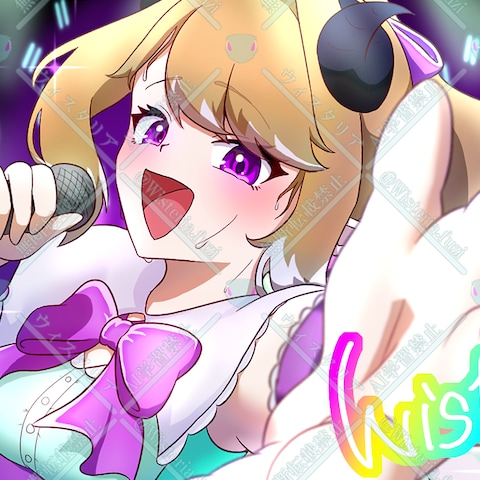 アイドルゲームのSSRカード風イラスト