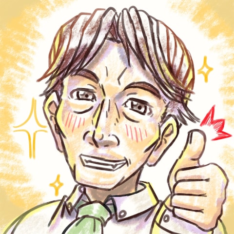SNSアイコン用イラスト（ドヤ顔の男）